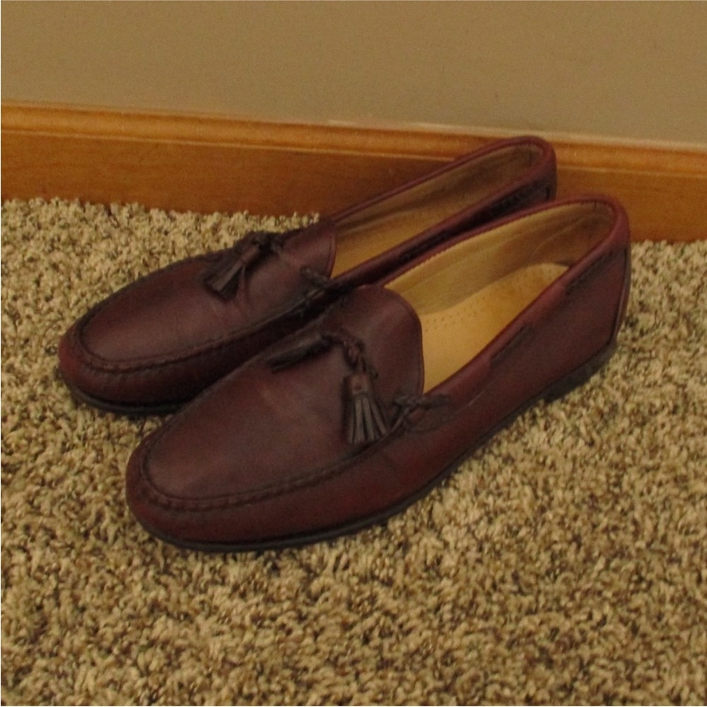 Allen Edmonds Kittery Leather Loafers Slip On Dress Shoes Men's 12.5 Burgundy
